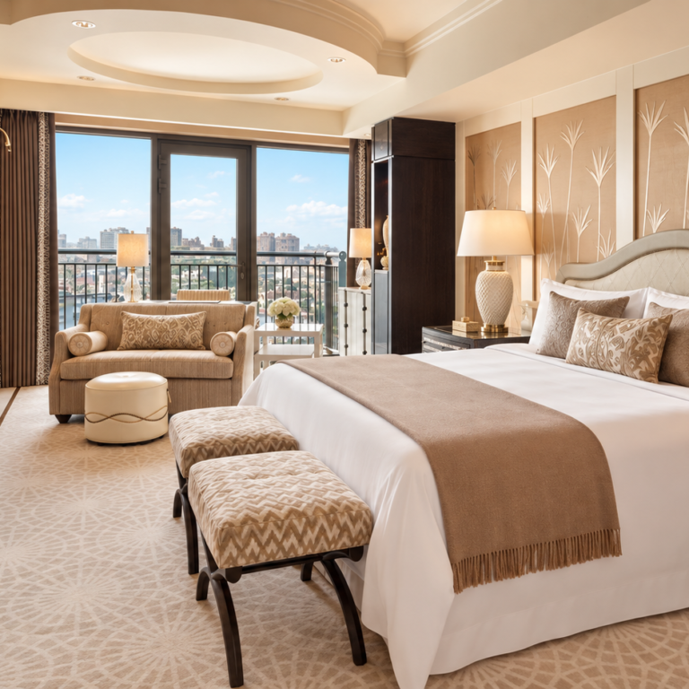 lavish city view hotel suite