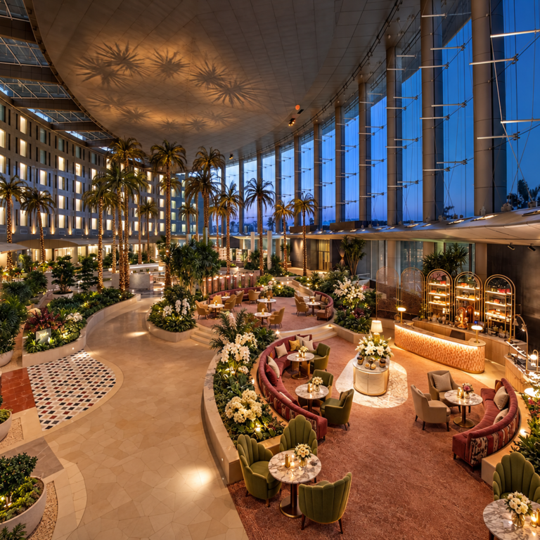 twilight luxury atrium lounge