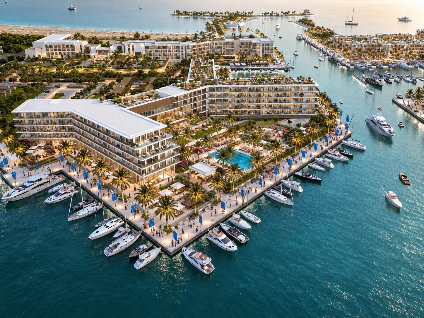vida marassi marina at golden hour